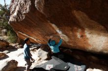 Bouldering in Hueco Tanks on 12/16/2019 with Blue Lizard Climbing and Yoga

Filename: SRM_20191216_1352300.jpg
Aperture: f/8.0
Shutter Speed: 1/250
Body: Canon EOS-1D Mark II
Lens: Canon EF 16-35mm f/2.8 L