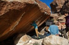 Bouldering in Hueco Tanks on 12/16/2019 with Blue Lizard Climbing and Yoga

Filename: SRM_20191216_1410040.jpg
Aperture: f/9.0
Shutter Speed: 1/250
Body: Canon EOS-1D Mark II
Lens: Canon EF 16-35mm f/2.8 L