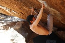 Bouldering in Hueco Tanks on 12/16/2019 with Blue Lizard Climbing and Yoga

Filename: SRM_20191216_1412290.jpg
Aperture: f/5.0
Shutter Speed: 1/250
Body: Canon EOS-1D Mark II
Lens: Canon EF 50mm f/1.8 II