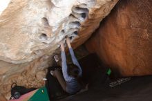 Bouldering in Hueco Tanks on 12/16/2019 with Blue Lizard Climbing and Yoga

Filename: SRM_20191216_1524280.jpg
Aperture: f/3.2
Shutter Speed: 1/250
Body: Canon EOS-1D Mark II
Lens: Canon EF 16-35mm f/2.8 L