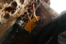 Bouldering in Hueco Tanks on 12/16/2019 with Blue Lizard Climbing and Yoga

Filename: SRM_20191216_1531090.jpg
Aperture: f/11.0
Shutter Speed: 1/250
Body: Canon EOS-1D Mark II
Lens: Canon EF 16-35mm f/2.8 L