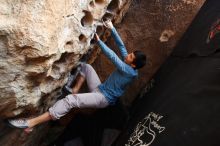 Bouldering in Hueco Tanks on 12/16/2019 with Blue Lizard Climbing and Yoga

Filename: SRM_20191216_1533040.jpg
Aperture: f/5.6
Shutter Speed: 1/250
Body: Canon EOS-1D Mark II
Lens: Canon EF 16-35mm f/2.8 L