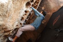 Bouldering in Hueco Tanks on 12/16/2019 with Blue Lizard Climbing and Yoga

Filename: SRM_20191216_1533150.jpg
Aperture: f/5.6
Shutter Speed: 1/250
Body: Canon EOS-1D Mark II
Lens: Canon EF 16-35mm f/2.8 L