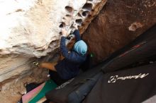 Bouldering in Hueco Tanks on 12/16/2019 with Blue Lizard Climbing and Yoga

Filename: SRM_20191216_1537230.jpg
Aperture: f/4.5
Shutter Speed: 1/250
Body: Canon EOS-1D Mark II
Lens: Canon EF 16-35mm f/2.8 L