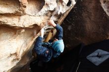 Bouldering in Hueco Tanks on 12/16/2019 with Blue Lizard Climbing and Yoga

Filename: SRM_20191216_1537420.jpg
Aperture: f/8.0
Shutter Speed: 1/250
Body: Canon EOS-1D Mark II
Lens: Canon EF 16-35mm f/2.8 L