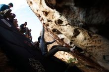 Bouldering in Hueco Tanks on 12/16/2019 with Blue Lizard Climbing and Yoga

Filename: SRM_20191216_1602490.jpg
Aperture: f/2.8
Shutter Speed: 1/250
Body: Canon EOS-1D Mark II
Lens: Canon EF 16-35mm f/2.8 L