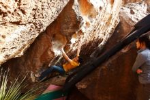 Bouldering in Hueco Tanks on 12/16/2019 with Blue Lizard Climbing and Yoga

Filename: SRM_20191216_1614020.jpg
Aperture: f/4.0
Shutter Speed: 1/500
Body: Canon EOS-1D Mark II
Lens: Canon EF 16-35mm f/2.8 L