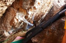 Bouldering in Hueco Tanks on 12/16/2019 with Blue Lizard Climbing and Yoga

Filename: SRM_20191216_1618310.jpg
Aperture: f/3.5
Shutter Speed: 1/250
Body: Canon EOS-1D Mark II
Lens: Canon EF 16-35mm f/2.8 L