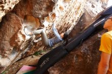 Bouldering in Hueco Tanks on 12/16/2019 with Blue Lizard Climbing and Yoga

Filename: SRM_20191216_1618340.jpg
Aperture: f/3.5
Shutter Speed: 1/250
Body: Canon EOS-1D Mark II
Lens: Canon EF 16-35mm f/2.8 L