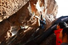 Bouldering in Hueco Tanks on 12/16/2019 with Blue Lizard Climbing and Yoga

Filename: SRM_20191216_1621550.jpg
Aperture: f/6.3
Shutter Speed: 1/250
Body: Canon EOS-1D Mark II
Lens: Canon EF 16-35mm f/2.8 L