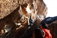 Bouldering in Hueco Tanks on 12/16/2019 with Blue Lizard Climbing and Yoga

Filename: SRM_20191216_1621560.jpg
Aperture: f/6.3
Shutter Speed: 1/250
Body: Canon EOS-1D Mark II
Lens: Canon EF 16-35mm f/2.8 L