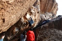 Bouldering in Hueco Tanks on 12/16/2019 with Blue Lizard Climbing and Yoga

Filename: SRM_20191216_1622020.jpg
Aperture: f/6.3
Shutter Speed: 1/250
Body: Canon EOS-1D Mark II
Lens: Canon EF 16-35mm f/2.8 L