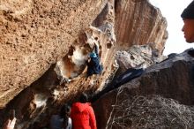 Bouldering in Hueco Tanks on 12/16/2019 with Blue Lizard Climbing and Yoga

Filename: SRM_20191216_1622100.jpg
Aperture: f/7.1
Shutter Speed: 1/250
Body: Canon EOS-1D Mark II
Lens: Canon EF 16-35mm f/2.8 L