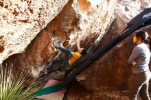 Bouldering in Hueco Tanks on 12/16/2019 with Blue Lizard Climbing and Yoga

Filename: SRM_20191216_1624410.jpg
Aperture: f/4.0
Shutter Speed: 1/250
Body: Canon EOS-1D Mark II
Lens: Canon EF 16-35mm f/2.8 L