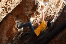 Bouldering in Hueco Tanks on 12/16/2019 with Blue Lizard Climbing and Yoga

Filename: SRM_20191216_1624440.jpg
Aperture: f/5.6
Shutter Speed: 1/250
Body: Canon EOS-1D Mark II
Lens: Canon EF 16-35mm f/2.8 L