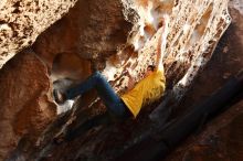 Bouldering in Hueco Tanks on 12/16/2019 with Blue Lizard Climbing and Yoga

Filename: SRM_20191216_1624460.jpg
Aperture: f/5.6
Shutter Speed: 1/250
Body: Canon EOS-1D Mark II
Lens: Canon EF 16-35mm f/2.8 L