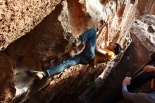 Bouldering in Hueco Tanks on 12/16/2019 with Blue Lizard Climbing and Yoga

Filename: SRM_20191216_1625000.jpg
Aperture: f/7.1
Shutter Speed: 1/250
Body: Canon EOS-1D Mark II
Lens: Canon EF 16-35mm f/2.8 L