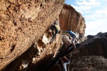 Bouldering in Hueco Tanks on 12/16/2019 with Blue Lizard Climbing and Yoga

Filename: SRM_20191216_1625530.jpg
Aperture: f/9.0
Shutter Speed: 1/250
Body: Canon EOS-1D Mark II
Lens: Canon EF 16-35mm f/2.8 L