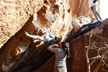 Bouldering in Hueco Tanks on 12/16/2019 with Blue Lizard Climbing and Yoga

Filename: SRM_20191216_1628010.jpg
Aperture: f/6.3
Shutter Speed: 1/250
Body: Canon EOS-1D Mark II
Lens: Canon EF 16-35mm f/2.8 L