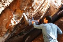 Bouldering in Hueco Tanks on 12/16/2019 with Blue Lizard Climbing and Yoga

Filename: SRM_20191216_1633190.jpg
Aperture: f/4.5
Shutter Speed: 1/250
Body: Canon EOS-1D Mark II
Lens: Canon EF 16-35mm f/2.8 L