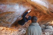 Bouldering in Hueco Tanks on 12/16/2019 with Blue Lizard Climbing and Yoga

Filename: SRM_20191216_1701180.jpg
Aperture: f/2.0
Shutter Speed: 1/250
Body: Canon EOS-1D Mark II
Lens: Canon EF 50mm f/1.8 II