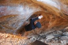 Bouldering in Hueco Tanks on 12/16/2019 with Blue Lizard Climbing and Yoga

Filename: SRM_20191216_1701550.jpg
Aperture: f/2.0
Shutter Speed: 1/250
Body: Canon EOS-1D Mark II
Lens: Canon EF 50mm f/1.8 II