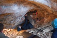 Bouldering in Hueco Tanks on 12/16/2019 with Blue Lizard Climbing and Yoga

Filename: SRM_20191216_1704110.jpg
Aperture: f/2.2
Shutter Speed: 1/250
Body: Canon EOS-1D Mark II
Lens: Canon EF 50mm f/1.8 II