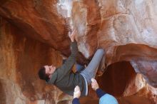 Bouldering in Hueco Tanks on 12/16/2019 with Blue Lizard Climbing and Yoga

Filename: SRM_20191216_1706130.jpg
Aperture: f/2.2
Shutter Speed: 1/250
Body: Canon EOS-1D Mark II
Lens: Canon EF 50mm f/1.8 II