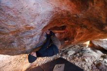 Bouldering in Hueco Tanks on 12/16/2019 with Blue Lizard Climbing and Yoga

Filename: SRM_20191216_1711190.jpg
Aperture: f/2.8
Shutter Speed: 1/250
Body: Canon EOS-1D Mark II
Lens: Canon EF 16-35mm f/2.8 L