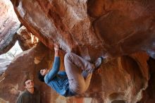 Bouldering in Hueco Tanks on 12/16/2019 with Blue Lizard Climbing and Yoga

Filename: SRM_20191216_1716340.jpg
Aperture: f/3.2
Shutter Speed: 1/250
Body: Canon EOS-1D Mark II
Lens: Canon EF 16-35mm f/2.8 L