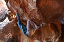 Bouldering in Hueco Tanks on 12/16/2019 with Blue Lizard Climbing and Yoga

Filename: SRM_20191216_1716341.jpg
Aperture: f/3.2
Shutter Speed: 1/250
Body: Canon EOS-1D Mark II
Lens: Canon EF 16-35mm f/2.8 L