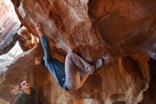 Bouldering in Hueco Tanks on 12/16/2019 with Blue Lizard Climbing and Yoga

Filename: SRM_20191216_1716350.jpg
Aperture: f/3.2
Shutter Speed: 1/250
Body: Canon EOS-1D Mark II
Lens: Canon EF 16-35mm f/2.8 L