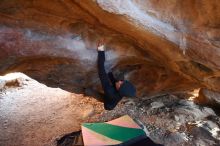 Bouldering in Hueco Tanks on 12/16/2019 with Blue Lizard Climbing and Yoga

Filename: SRM_20191216_1725580.jpg
Aperture: f/2.8
Shutter Speed: 1/200
Body: Canon EOS-1D Mark II
Lens: Canon EF 16-35mm f/2.8 L