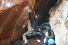 Bouldering in Hueco Tanks on 12/16/2019 with Blue Lizard Climbing and Yoga

Filename: SRM_20191216_1747340.jpg
Aperture: f/2.8
Shutter Speed: 1/250
Body: Canon EOS-1D Mark II
Lens: Canon EF 50mm f/1.8 II