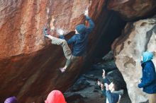 Bouldering in Hueco Tanks on 12/16/2019 with Blue Lizard Climbing and Yoga

Filename: SRM_20191216_1748080.jpg
Aperture: f/2.8
Shutter Speed: 1/250
Body: Canon EOS-1D Mark II
Lens: Canon EF 50mm f/1.8 II