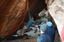 Bouldering in Hueco Tanks on 12/16/2019 with Blue Lizard Climbing and Yoga

Filename: SRM_20191216_1749550.jpg
Aperture: f/2.0
Shutter Speed: 1/250
Body: Canon EOS-1D Mark II
Lens: Canon EF 50mm f/1.8 II