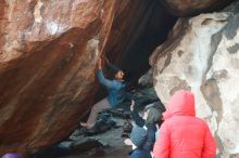 Bouldering in Hueco Tanks on 12/16/2019 with Blue Lizard Climbing and Yoga

Filename: SRM_20191216_1750130.jpg
Aperture: f/2.5
Shutter Speed: 1/250
Body: Canon EOS-1D Mark II
Lens: Canon EF 50mm f/1.8 II