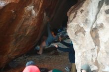 Bouldering in Hueco Tanks on 12/16/2019 with Blue Lizard Climbing and Yoga

Filename: SRM_20191216_1755210.jpg
Aperture: f/2.2
Shutter Speed: 1/250
Body: Canon EOS-1D Mark II
Lens: Canon EF 50mm f/1.8 II