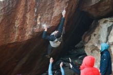 Bouldering in Hueco Tanks on 12/16/2019 with Blue Lizard Climbing and Yoga

Filename: SRM_20191216_1756590.jpg
Aperture: f/2.8
Shutter Speed: 1/250
Body: Canon EOS-1D Mark II
Lens: Canon EF 50mm f/1.8 II