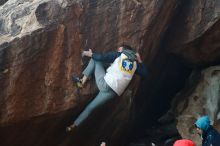 Bouldering in Hueco Tanks on 12/16/2019 with Blue Lizard Climbing and Yoga

Filename: SRM_20191216_1757140.jpg
Aperture: f/4.0
Shutter Speed: 1/250
Body: Canon EOS-1D Mark II
Lens: Canon EF 50mm f/1.8 II