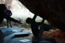 Bouldering in Hueco Tanks on 12/16/2019 with Blue Lizard Climbing and Yoga

Filename: SRM_20191216_1759250.jpg
Aperture: f/2.0
Shutter Speed: 1/250
Body: Canon EOS-1D Mark II
Lens: Canon EF 50mm f/1.8 II