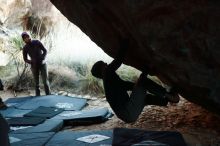 Bouldering in Hueco Tanks on 12/16/2019 with Blue Lizard Climbing and Yoga

Filename: SRM_20191216_1801140.jpg
Aperture: f/2.0
Shutter Speed: 1/250
Body: Canon EOS-1D Mark II
Lens: Canon EF 50mm f/1.8 II