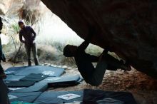 Bouldering in Hueco Tanks on 12/16/2019 with Blue Lizard Climbing and Yoga

Filename: SRM_20191216_1801150.jpg
Aperture: f/2.0
Shutter Speed: 1/250
Body: Canon EOS-1D Mark II
Lens: Canon EF 50mm f/1.8 II