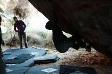 Bouldering in Hueco Tanks on 12/16/2019 with Blue Lizard Climbing and Yoga

Filename: SRM_20191216_1801160.jpg
Aperture: f/1.8
Shutter Speed: 1/250
Body: Canon EOS-1D Mark II
Lens: Canon EF 50mm f/1.8 II