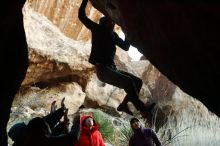 Bouldering in Hueco Tanks on 12/16/2019 with Blue Lizard Climbing and Yoga

Filename: SRM_20191216_1802080.jpg
Aperture: f/3.5
Shutter Speed: 1/250
Body: Canon EOS-1D Mark II
Lens: Canon EF 50mm f/1.8 II