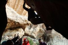 Bouldering in Hueco Tanks on 12/16/2019 with Blue Lizard Climbing and Yoga

Filename: SRM_20191216_1802081.jpg
Aperture: f/3.5
Shutter Speed: 1/250
Body: Canon EOS-1D Mark II
Lens: Canon EF 50mm f/1.8 II