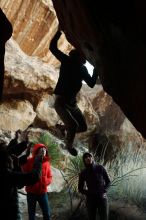 Bouldering in Hueco Tanks on 12/16/2019 with Blue Lizard Climbing and Yoga

Filename: SRM_20191216_1802090.jpg
Aperture: f/4.0
Shutter Speed: 1/250
Body: Canon EOS-1D Mark II
Lens: Canon EF 50mm f/1.8 II