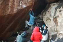 Bouldering in Hueco Tanks on 12/16/2019 with Blue Lizard Climbing and Yoga

Filename: SRM_20191216_1803440.jpg
Aperture: f/2.5
Shutter Speed: 1/250
Body: Canon EOS-1D Mark II
Lens: Canon EF 50mm f/1.8 II