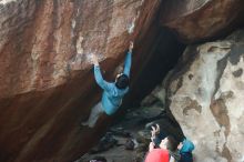 Bouldering in Hueco Tanks on 12/16/2019 with Blue Lizard Climbing and Yoga

Filename: SRM_20191216_1804020.jpg
Aperture: f/2.5
Shutter Speed: 1/250
Body: Canon EOS-1D Mark II
Lens: Canon EF 50mm f/1.8 II