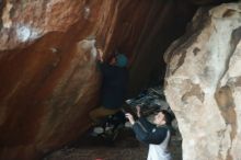 Bouldering in Hueco Tanks on 12/16/2019 with Blue Lizard Climbing and Yoga

Filename: SRM_20191216_1805350.jpg
Aperture: f/2.0
Shutter Speed: 1/250
Body: Canon EOS-1D Mark II
Lens: Canon EF 50mm f/1.8 II